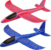 BooTaa 2 Pack Airplane Toys, 17.5" Large Throwing Foam Plane - 2 Airplanes