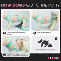 Dog Surgery Suit, Surgical Suit for Dogs, Dog Onesie for Surgery – Essentials for Dogs - Xl(back:20.1-24.8in,wt:42-75lbs) / Mint Green Stripes - image 4