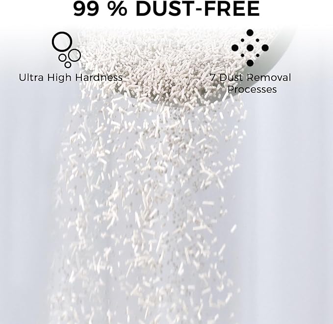 Mixed Cat Litter Fast Clumping,Ultra Absorbent,Natural Ingredients Litter,Water Dissolvable,Dust-Free,Low Tracking Bentonite Tofu Litter Odor Control(Peach, 16.5 Pounds)