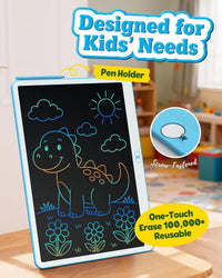 10 Inch LCD Writing Tablet for 3-8 Year Olds - Blue / 20 inch - image 4
