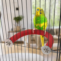 U-Shaped Large Parrot Perch, Quartz Bird Perch for Cage – Essentials for Birds - Small / Red - image 3
