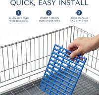Premium Plastic Rabbit Cage Mats, 15x10 Mat - 12 Pack / Gray - image 3