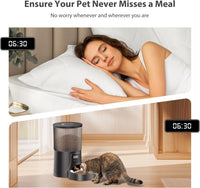 Automatic Cat Feeder: 4L Timed Cats Food Dispenser Programmable – Essentials for Cats - Frosted Black - image 2