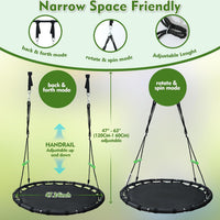 TBMLC 24 Inch Diameter Round Black Saucer Swing/Tree Swing Armrest - 48 inch diameter / Black - image 2