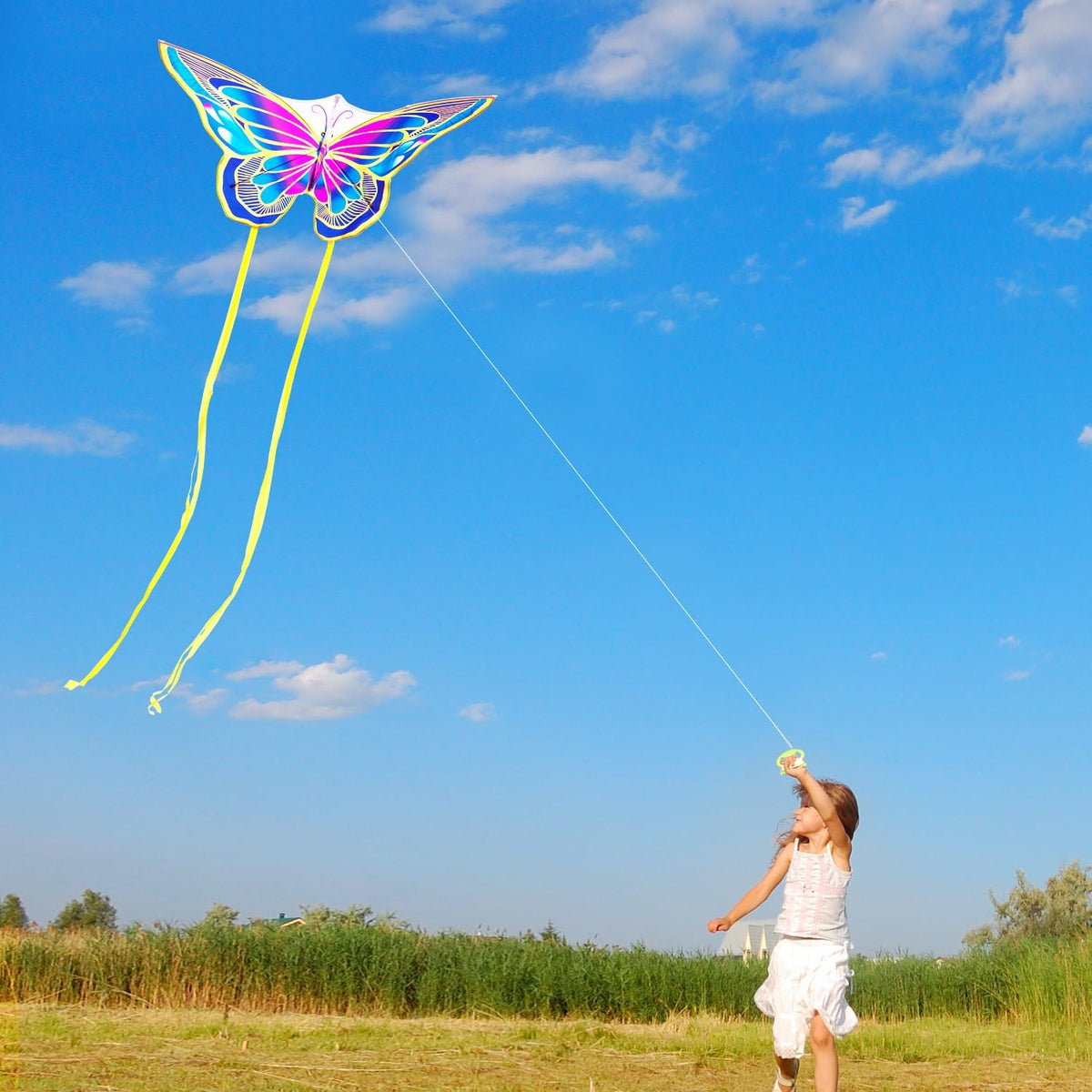 Xida Butterfly Kites for Kids and Adults Easy to Fly - Purple Butterfly - image 2