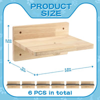 Lenwen 6 Set Cat Wall Shelves, Wood Cat Climbing Step - Classic - image 2