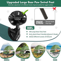 Upgraded Elevated Dog Bed with Canopy, Portable Raised Outdoor Dog Bed with Stable Anti-Slip Feet, Wider Shade Pet Bed Cot, Raised Dog Beds for Large Pets Camping, Indoor & Outdoor Use
