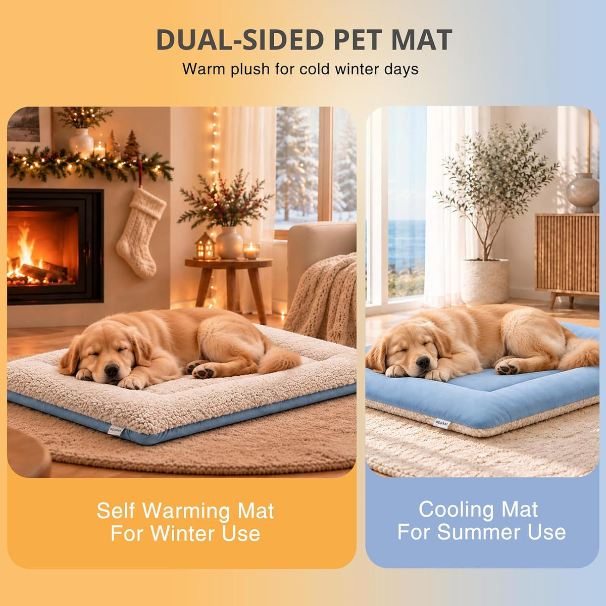 Cooling Mat for Dogs, 28"x 19" Thick & Durable Dog Cooling Mat - Light Gray / M - image 4