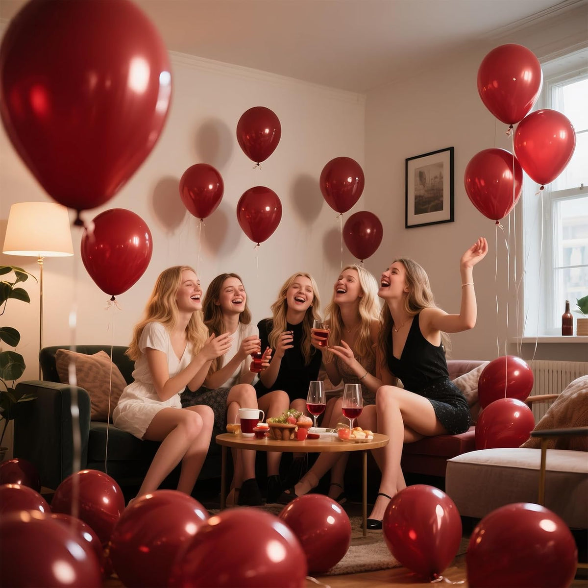 ASIYUHY Red Balloons 18 Inch 12 Pack Large Latex Party Balloons – Fun for Kids & Family - Burgundy Balloons - image 4