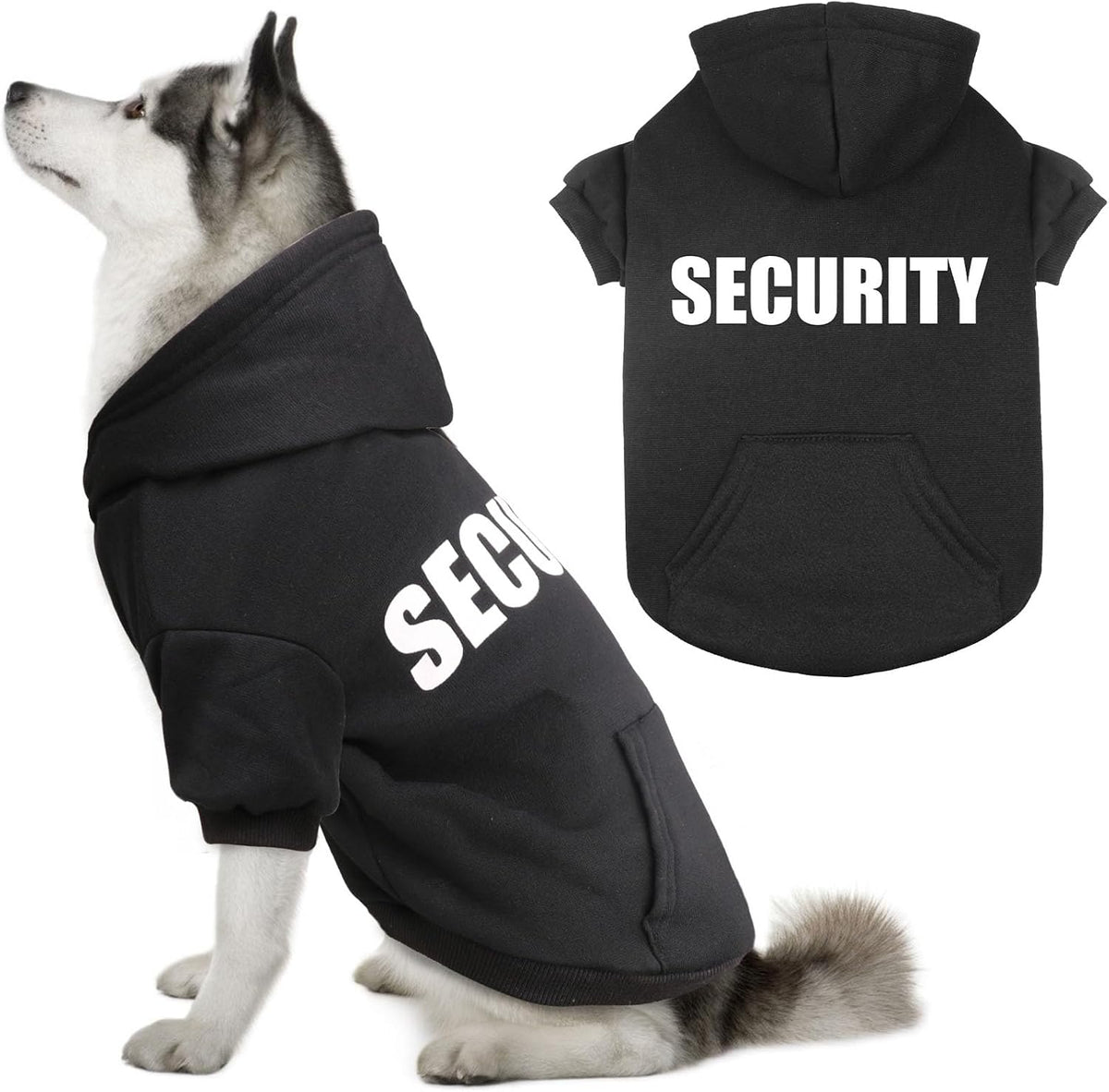 Dog Sweaters for Large Dogs Security Dog Hoodie Soft Brushed Fleece - X-Large