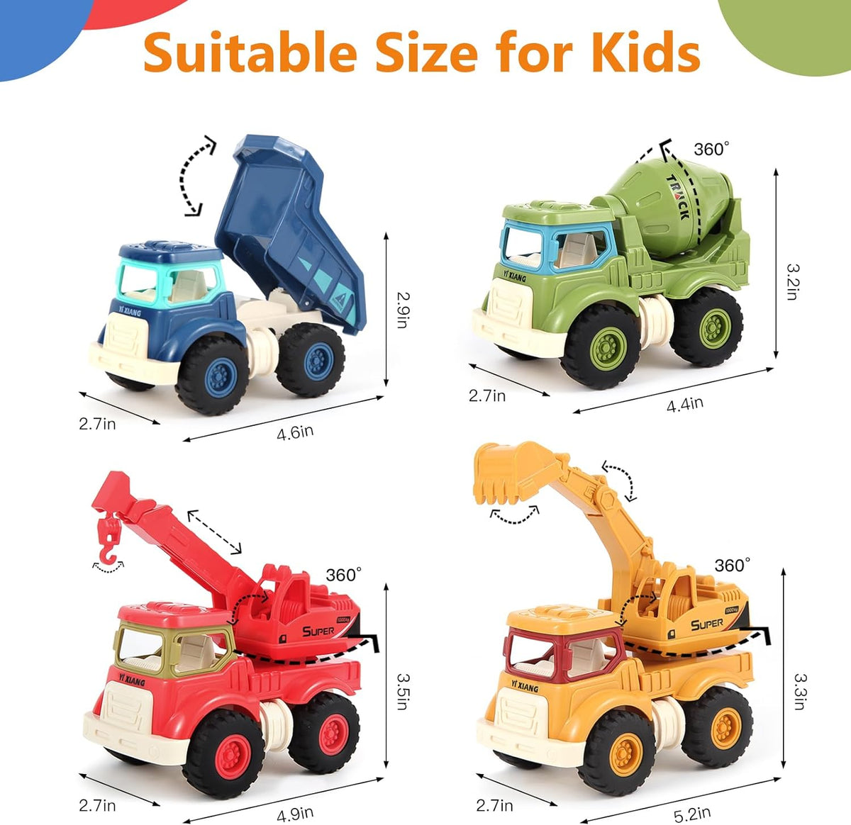 Olbyefly Construction Toys for 2 3 4 5 Years Old Boys Girls Kids - image 2