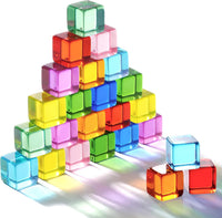Woodtoe 24 PCS Rainbow Blocks Set - 24 PCS Rainbow Blocks