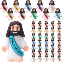 Bememo 50pcs Mini Jesus Loves You Religious Figures - Multicolor