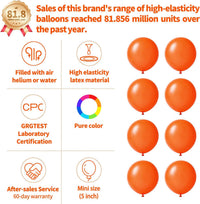 110pcs Black Balloon 12 inch - 5inch(small) / B09-orange - image 2
