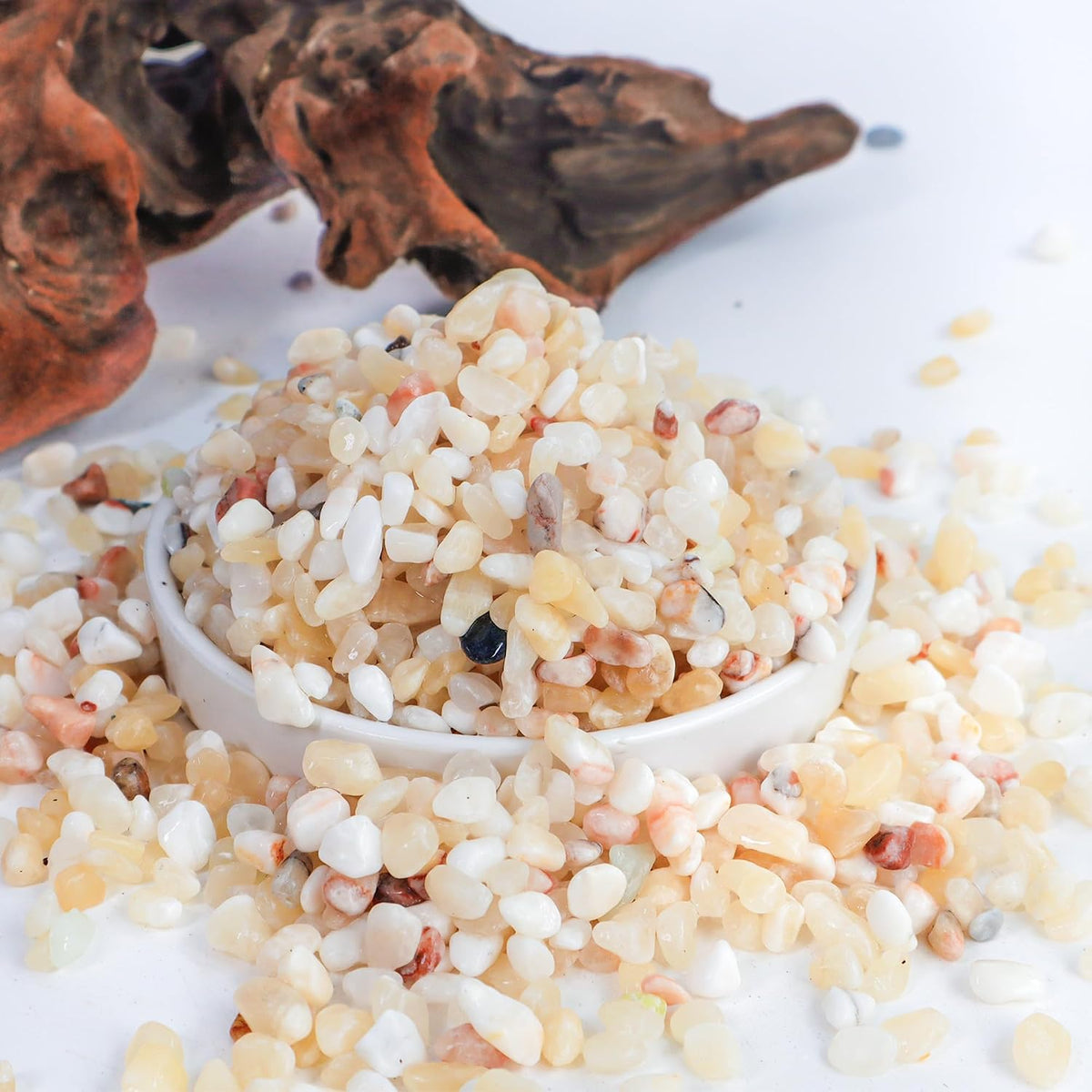 CJGQ 2.4lb Aquarium Gravel for Plants - Mixed Beige / 2.4 lb (1/5 in)