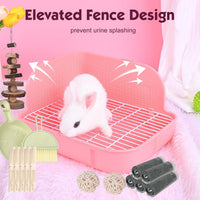 RUBYHOME Rabbit Litter Box Toilet - Pink - image 3