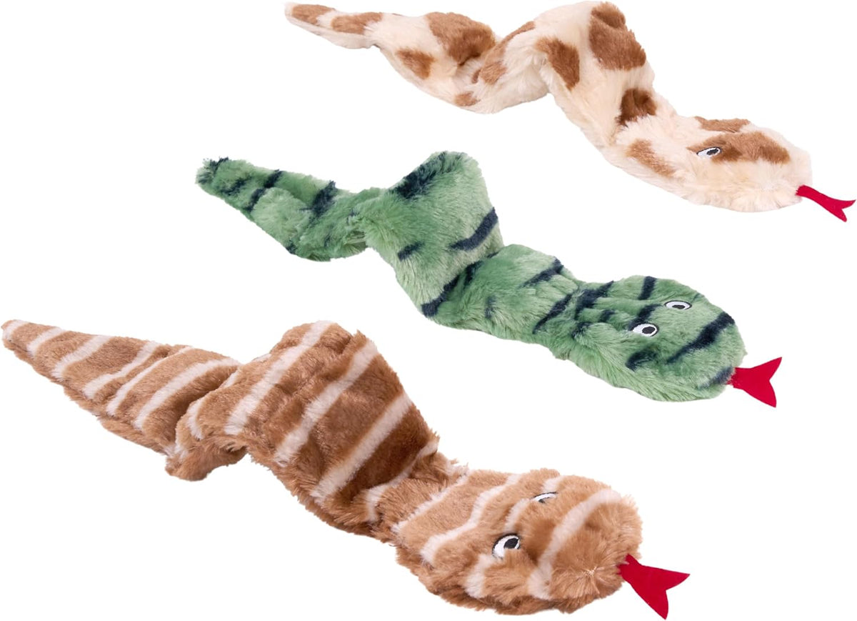 ZippyPaws Skinny Peltz No Stuffing Dog Toy Pack to Keep Them Busy - Desert Snakes - Large (3-pack) - image 2
