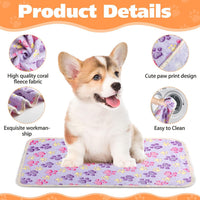 Chumia 40 Pcs Dog Blankets, Pink, Purple - 24 x 16 inches / Pink, White, Brown, Purple / 40 - image 3