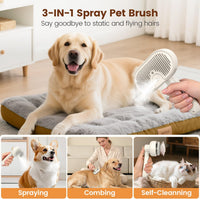 Pet Steam Brush for Dogs & Cats - Large / White - image 2