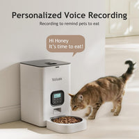 VOLUAS automatic cat feeder with LCD screen, voice recording and removable cleanable parts - view 4