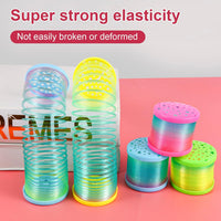 ZJDL glow in the dark coil spring toys, 8 pack of mini rainbow springs - view 4
