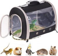 Bearded Dragon Travel Carrier Backpack, Lizard Backpack Carrier - Black / TPU Carrier+MAT - image 2