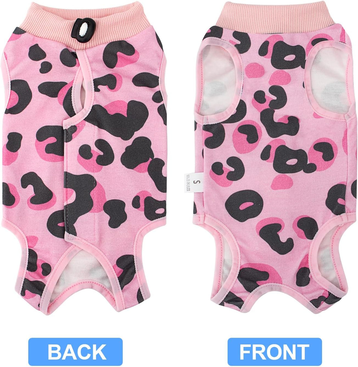 Coppthinktu Cat Recovery Suit Female Cat Onesie After Surgery Anti - Large / Leopard Pink - image 2