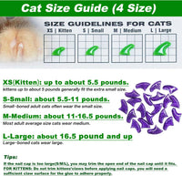 VICTHY 10 Colors | 100pcs Cat Nail Caps Glitter Cat Claw Caps Kitten Caps with Adhesives - Extra Small - image 3