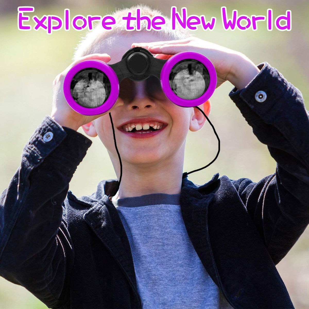 Scotamalone Kids Toy Binoculars Shock Proof for Age 3-12 Years Old - purple / one pc (Pack of 1) - image 2