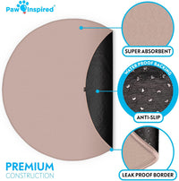 Paw Inspired Round Washable Pee Pads for Dogs - 60" (1 pack) - image 3