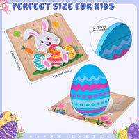 4 Pack Halloween Wooden Puzzles for Kids Jigsaw Puzzles Halloween - Easter - image 2