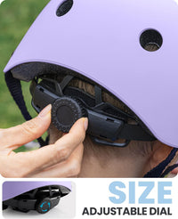 OutdoorMaster Kids Bike Helmet, Adjustable for Cycling & Skating – Fun for Kids & Family - Lavender / Medium: 20.5-21.7 in. / 52-55 cm - image 3