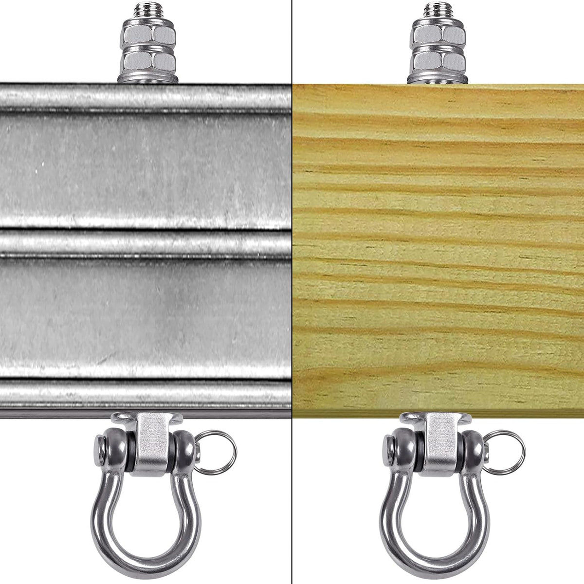 BeneLabel heavy duty stainless steel swing hangers with bearings, set of 2 - view 24