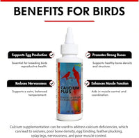 Morning Bird Calcium Plus Liquid Supplement for Birds - Liquid Calcium Formula with Magnesium and Vitamin D3 Calcium Supplement for All Birds – 8 Fl Oz