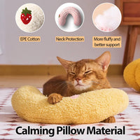 U-Shaped Calming Pillow for Cats and Dogs - White - image 3