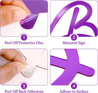 Happy Birthday Sign for Backdrop - Acrylic / Acrylic Purple - image 3