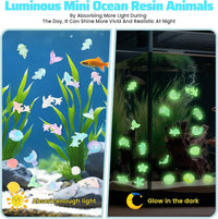200pcs Mini Resin Ladybug Decor Tiny Ladybug for Crafts Dollhouse - 300pcs Luminous Mini Ocean Animals - image 3