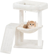 YOUPET Cat Tree with Cat Scratching Post for Indoor Cats - Beige / 25.59"