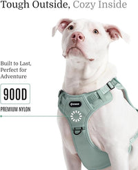 2025 New Edition, Fei & Eve MagEase Dog Harness - 3-Second Magnetic Buckles | 3-Point No-Pull Control | Heavy-Duty 900D Nylon | Dual Safety Handles | Breathable Mesh | Adjustable Fit | Large, Green