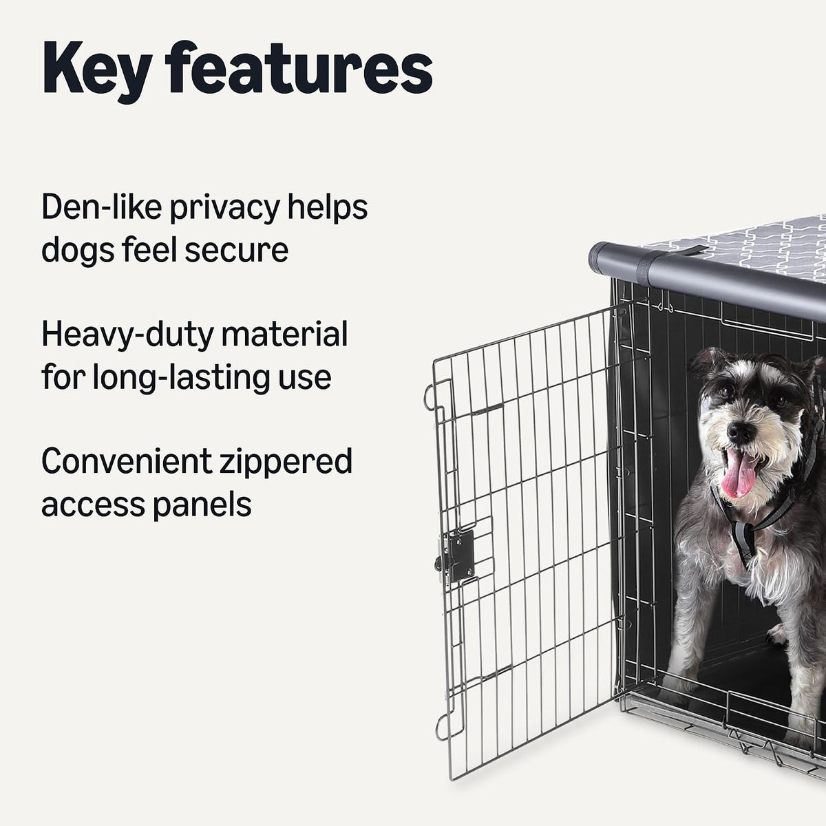 Amazon Basics Dog Cage Cover for 42-inch Wire Crates - 36.0"L x 23.0"W x 26.0"H - image 2