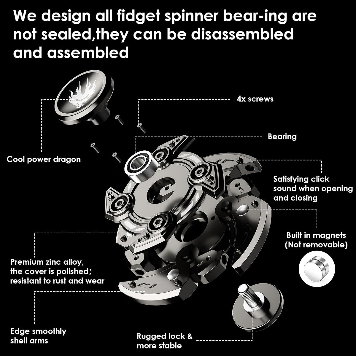 INNÔPlus Fidget Spinner for Adults - Silver - image 2