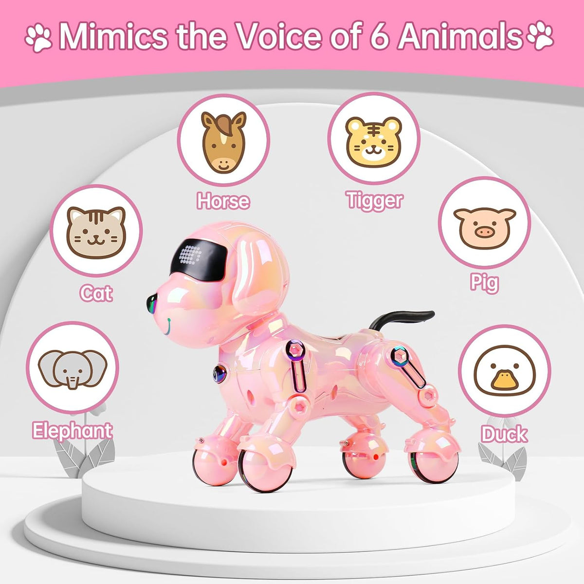 Dwi Dowellin Robot Dog Toy - Pink - image 3