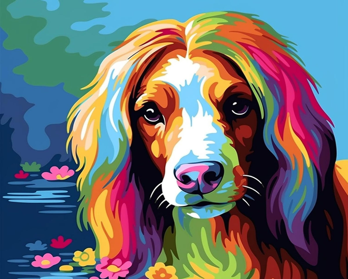 Paint by Numbers DIY Acrylic Painting Kit for Kids & Adults Beginner - Mimi Dog