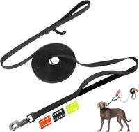 Fida Obedience Recall Training Agility Lead, Orange - 50FT / Black