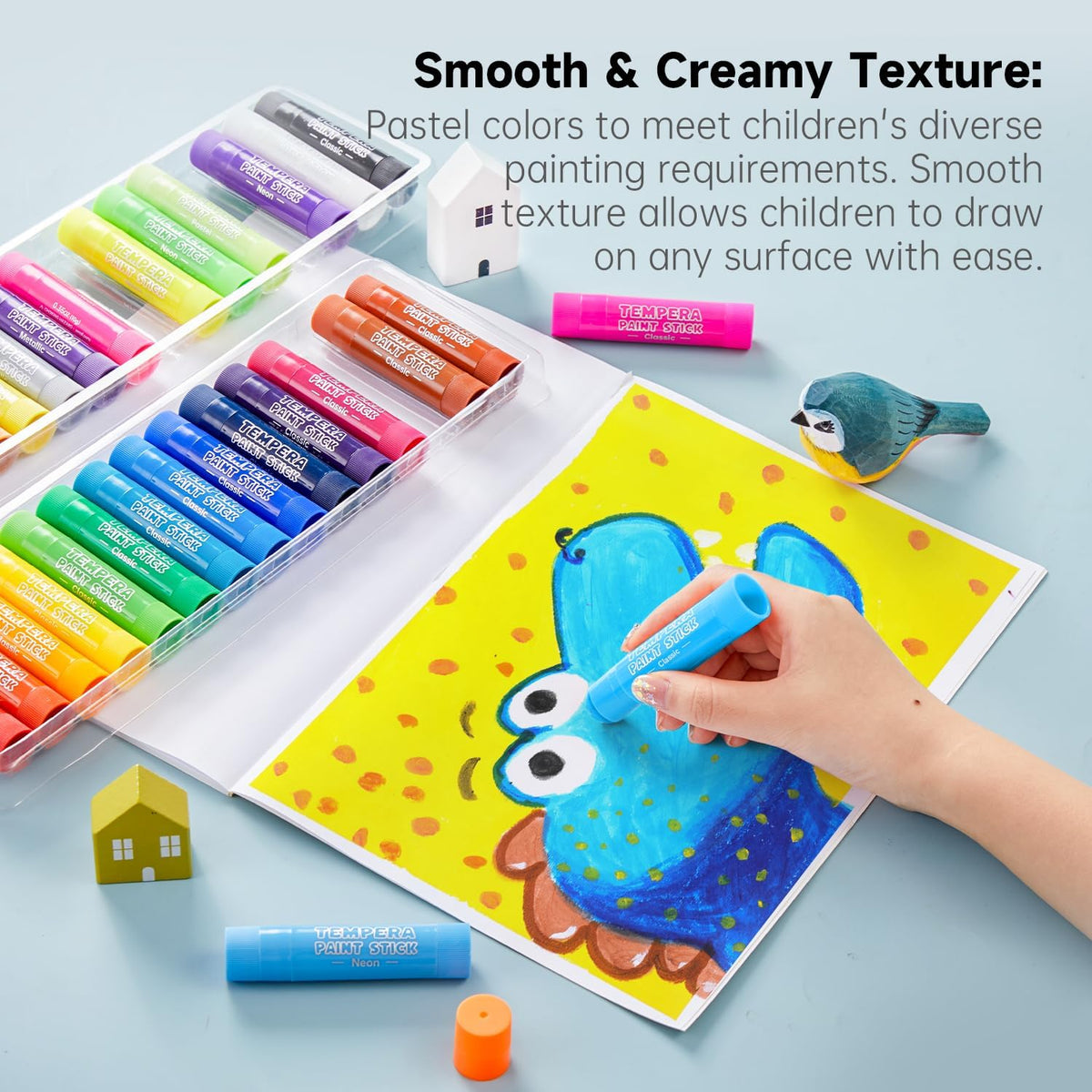 Tempera Paint Sticks, 15 Colors Solid Tempera Paint for Kids - 30 colours - image 4