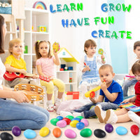 Yeshone 100 plastic egg shakers in 10 bright colors - view 16