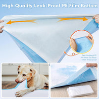 Enormous 37"x 54" Dog Training Potty Pads - 31"x 55" Blue(40counts) - image 4