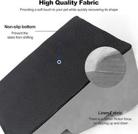 Dog Stairs, 4-Step Non-Slip Pet Ramp, High Resilience Sponge, Dark Blue