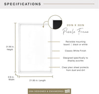 MCS Puzzle Frame, 20x27, Wall-Mounted - 20 x 30 in or smaller / White - image 3