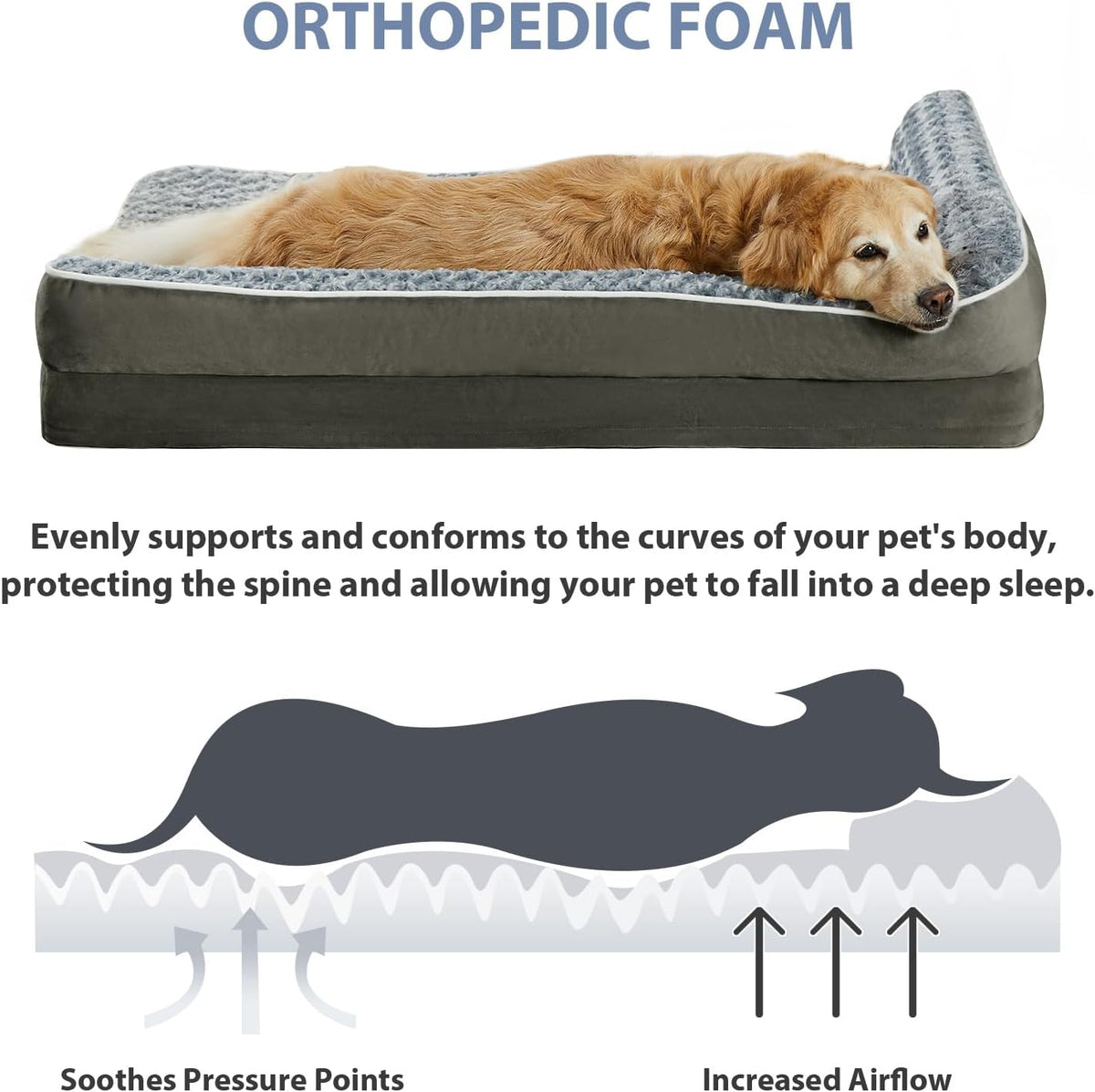Orthopedic Washable Dog Bed - Dark Green / 42.0"l x 30.0"w x 7.5"th - image 3